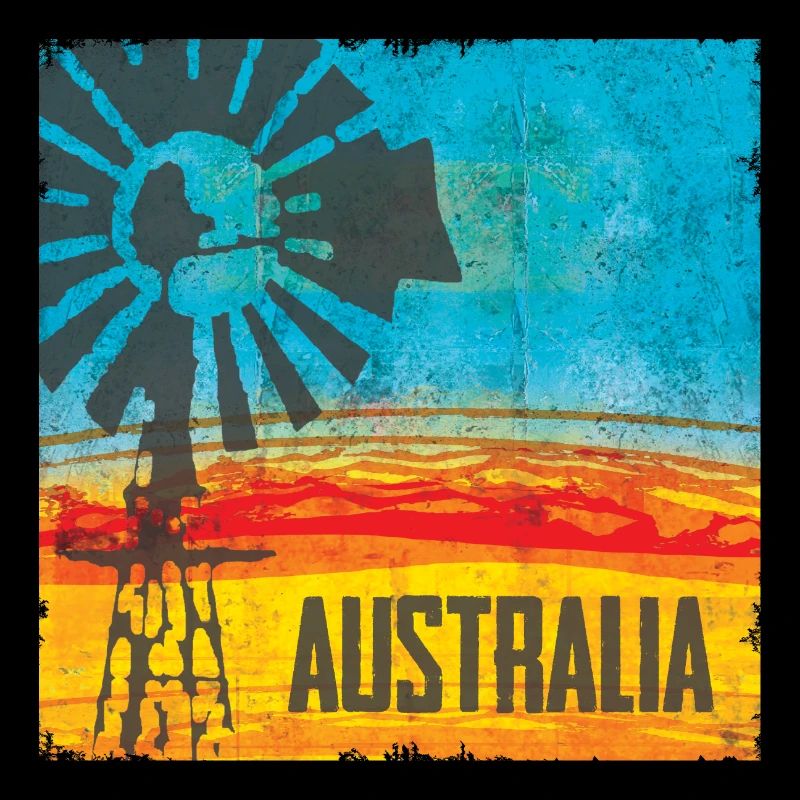 Moulin à vent Australie Vintage Design