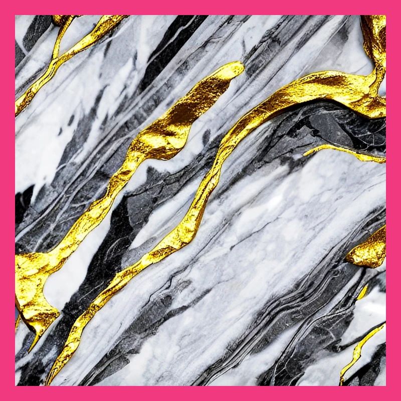 Structure en marbre or