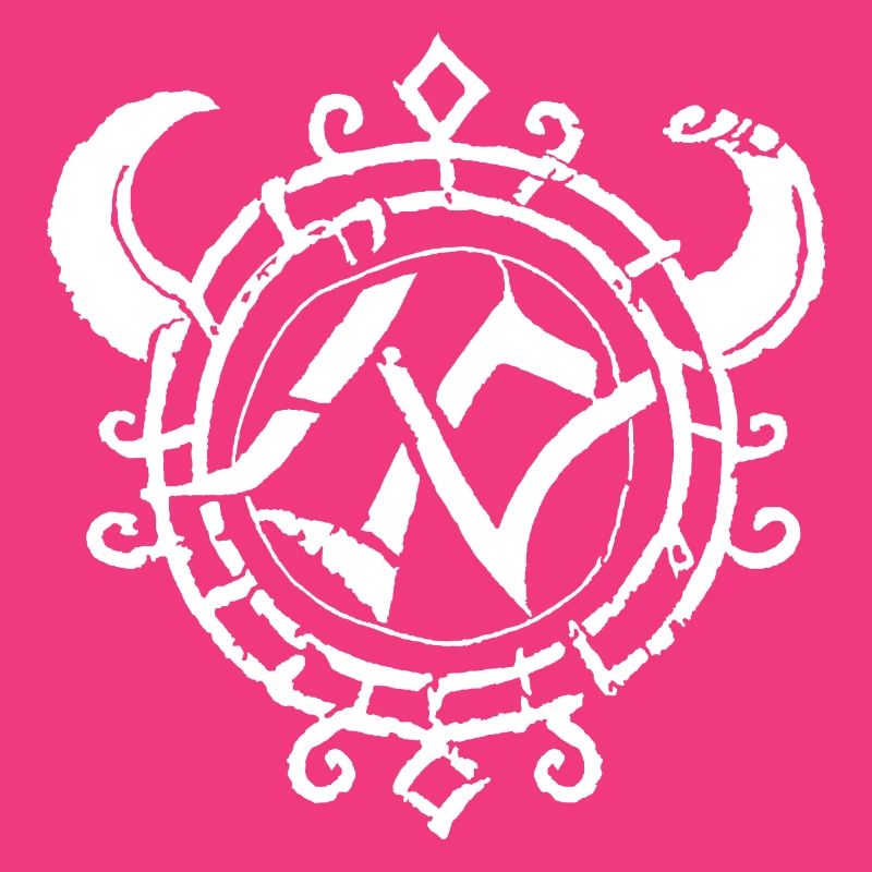 Symbol vikings avec corne, blanc