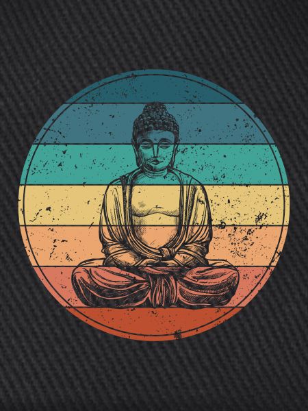 Buddha in der Regenbogen-Meditation
