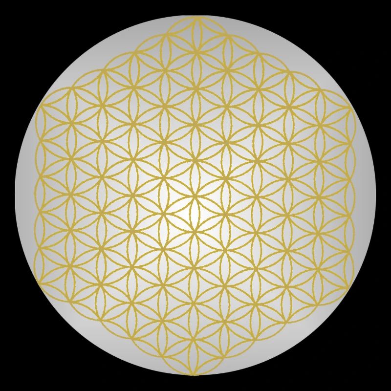 Fleur de Vie Or - 5ème Dimension - Mandala