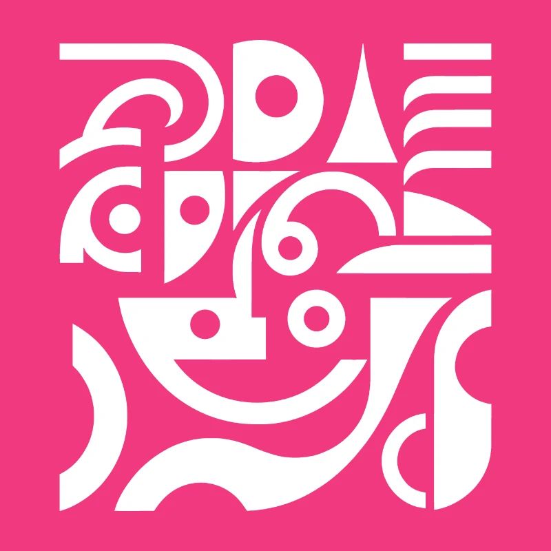 Geometric wave patterns in black and white