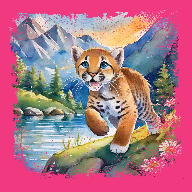 Niedlicher junger Tiger | Kinderbuchstil
