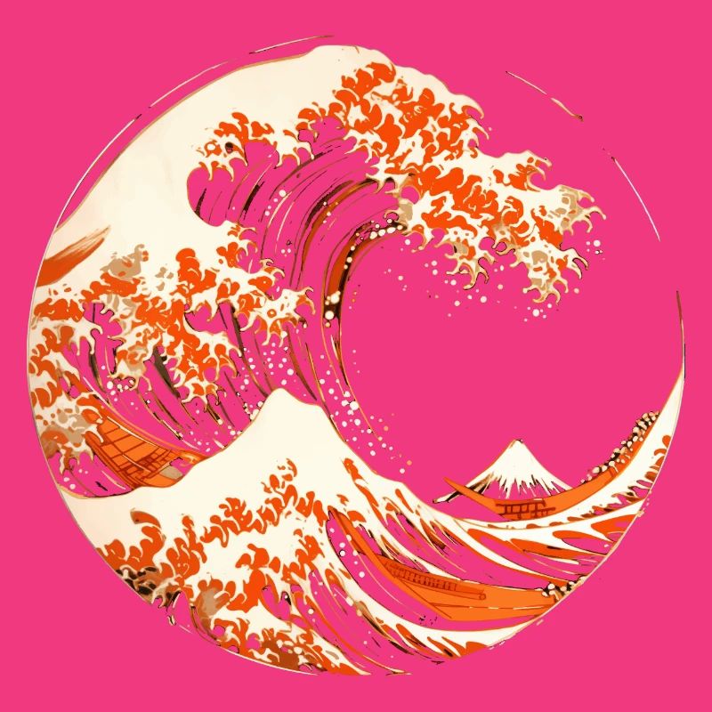 Stylized Hokusai Wave