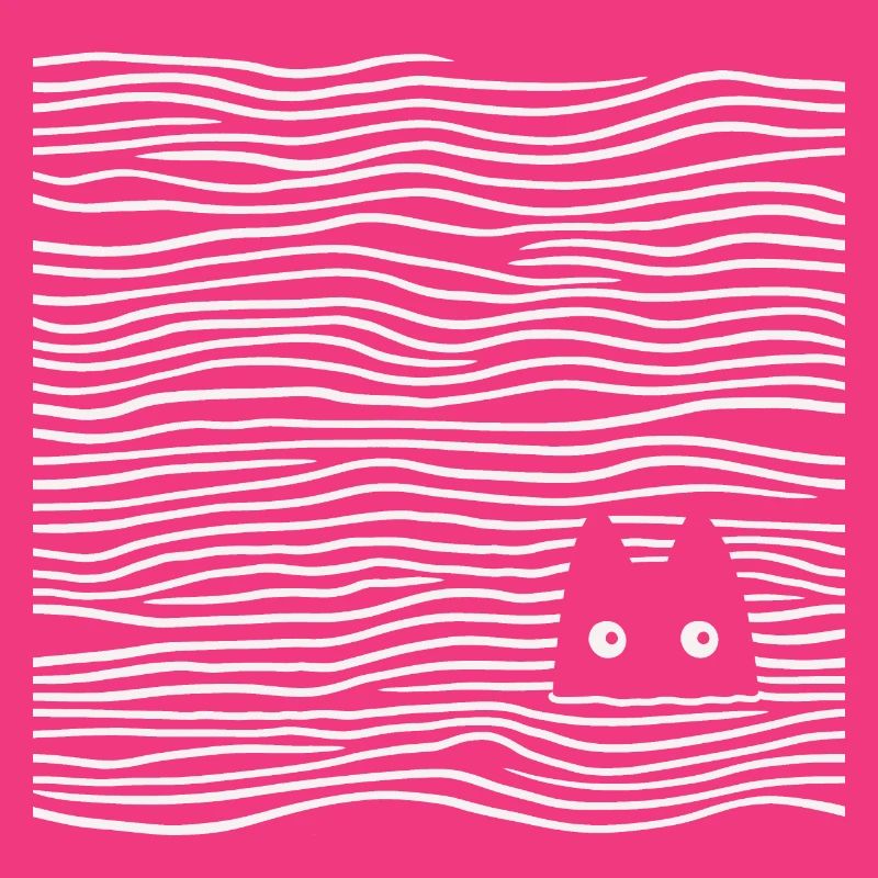 Chat dans la mer