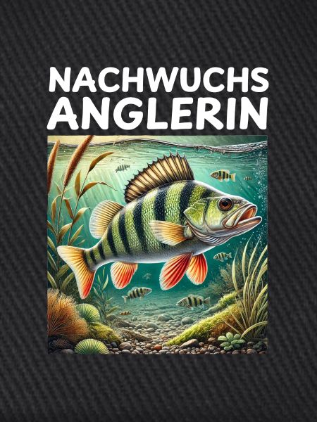 Nachwuchs Anglerin Barsch Angler Motiv