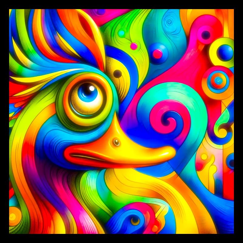 Gemälde von einer ente