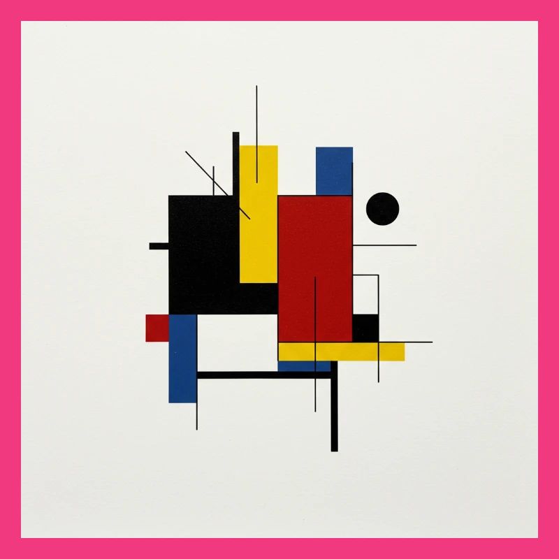 Colorful Geometric Abstract Composition