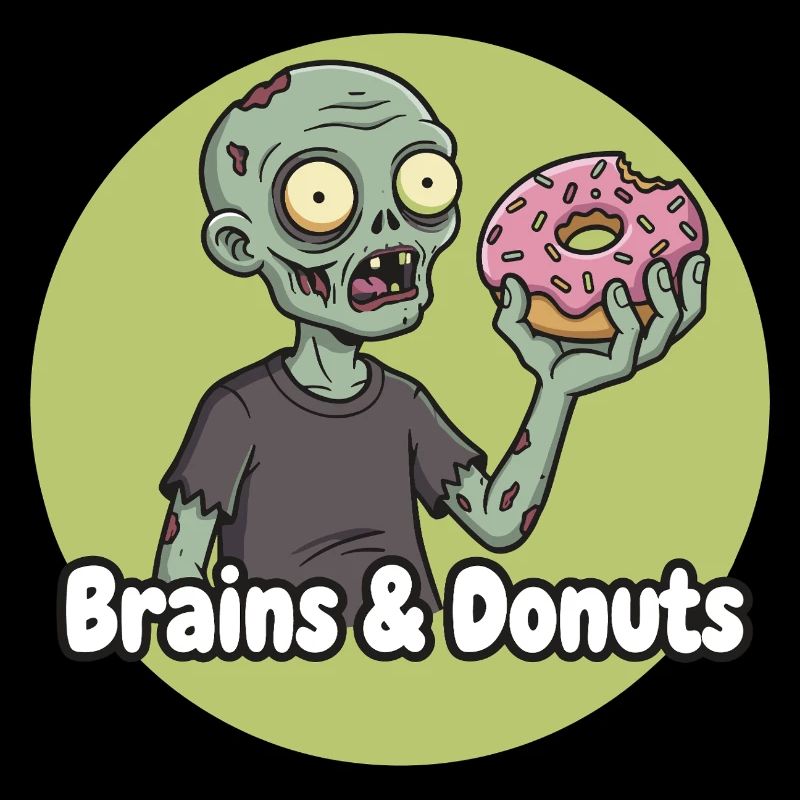 Zombie mit Donut Humor