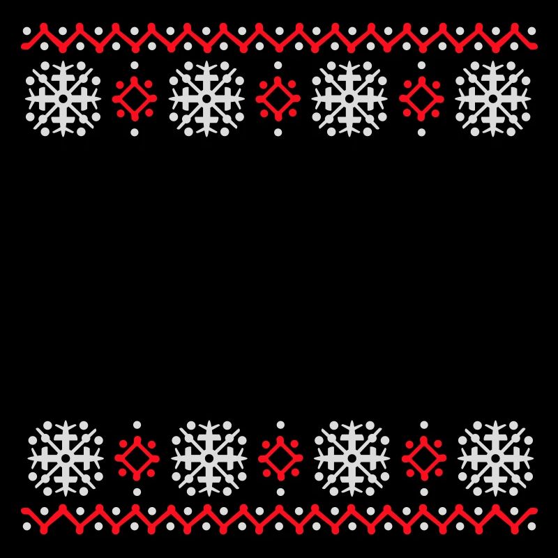 Ugly Sweater Christmas Pattern Snowflakes Cool