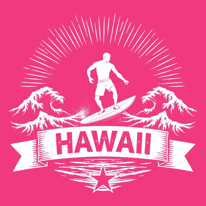 Hawaii Surfer Surfer on Pacific Wave
