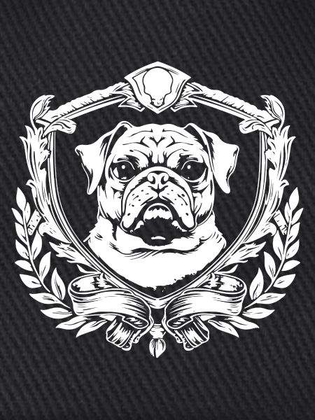 Bulldog Wappen mit Lorbeer