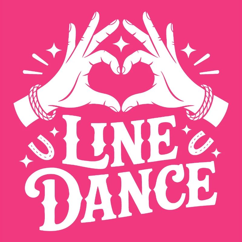 LineDance Herzhand Grafik