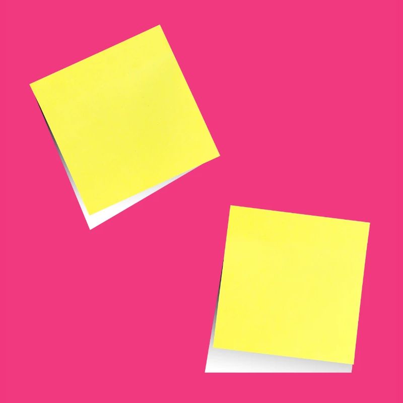gelber Notizzettel , Klebezettel , sticky note