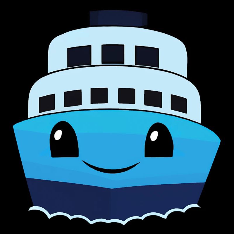 Conception mignonne de bateau de croisière Kawaii