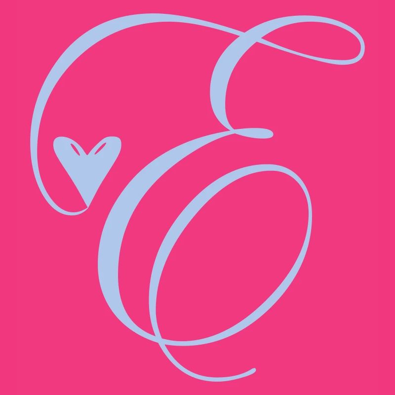 Monogram E Heart Vine