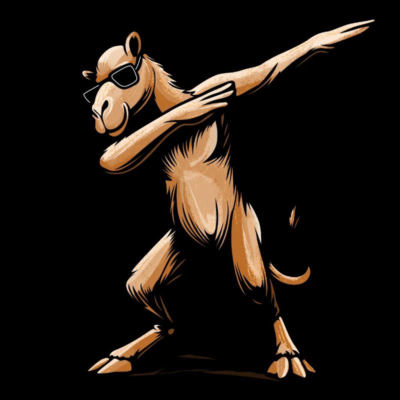 Cooles Dabbing Dab Dance Kamel mit Sonnenbrille