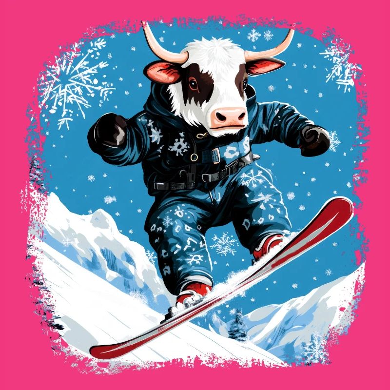 Snowboard Kühe