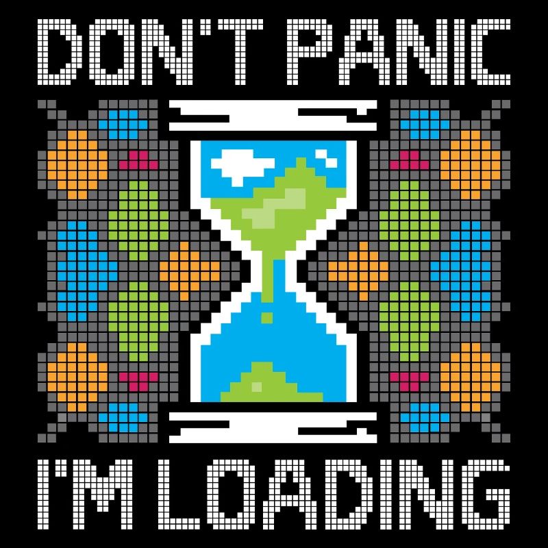 Pixel Gaming Loading – Don’t Panic Sanduhr
