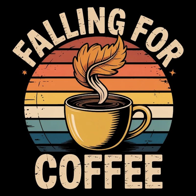 Falling For Coffee Retro Vintage Fall