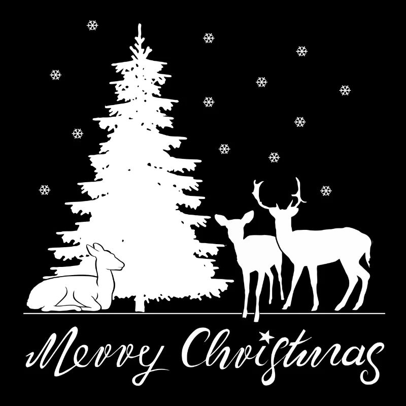 Deer under the Christmas tree