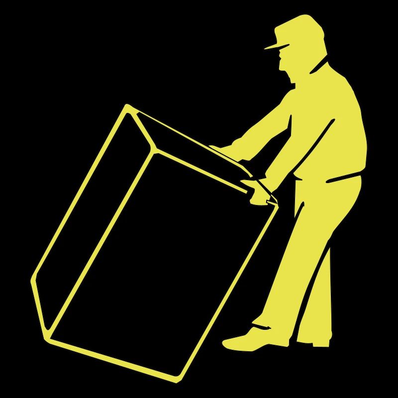 Mann Paket Box schleppen Geschenk Idee liefern