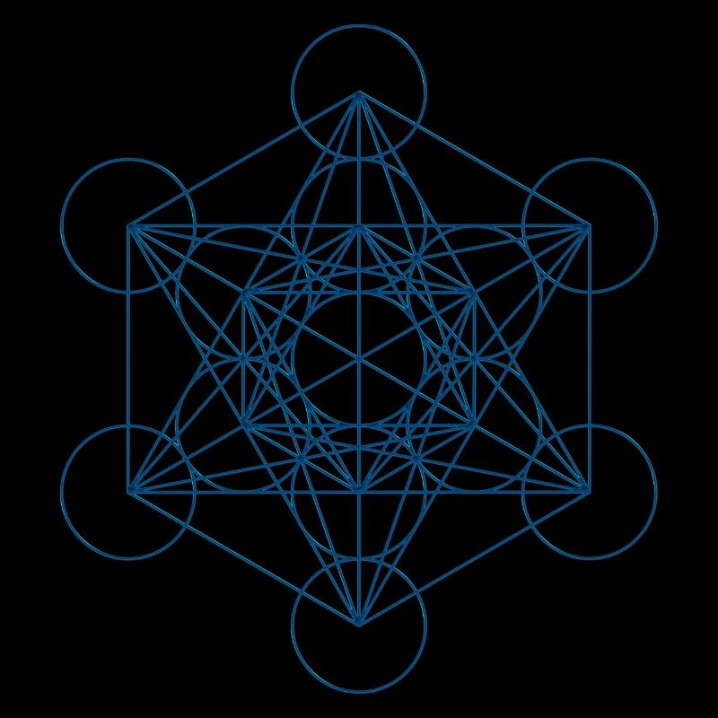 Metatron's Cube - blue