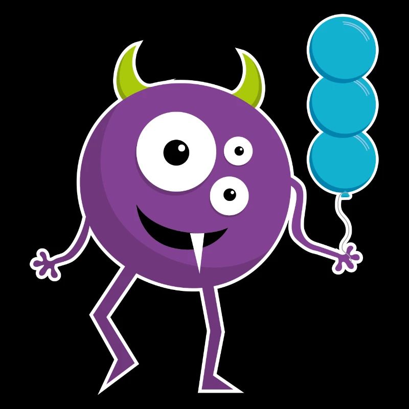 Spaß Monster mit Ballons