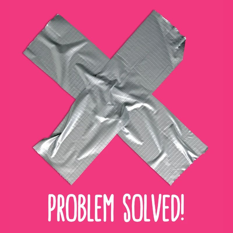 Problem solved (place on black item)