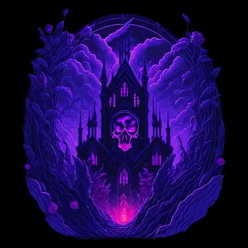 neon gothic architecture gothic castle