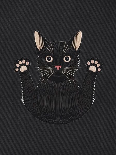 Mit Faden bestickte Katze