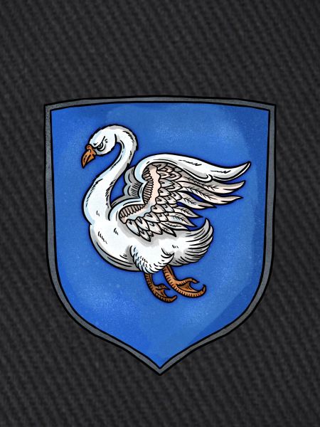 Wappen silber Schwan