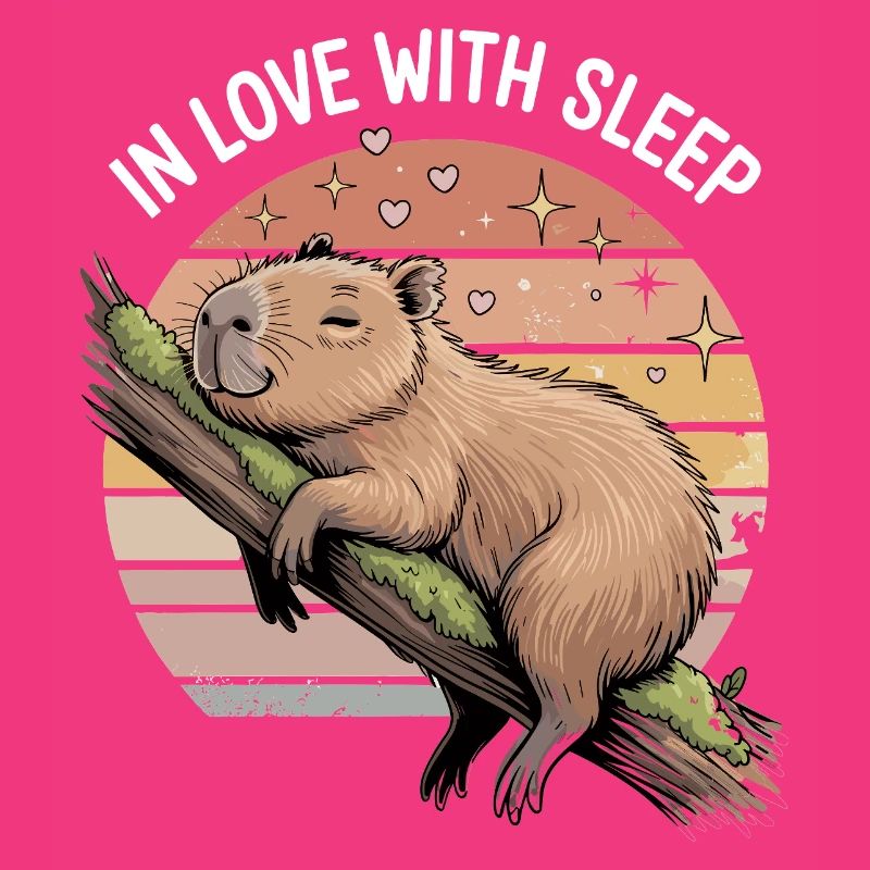 Conception de sommeil Capybara mignon