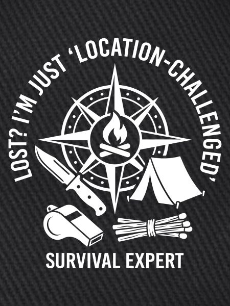 Survival Spruch Kompass Feuer