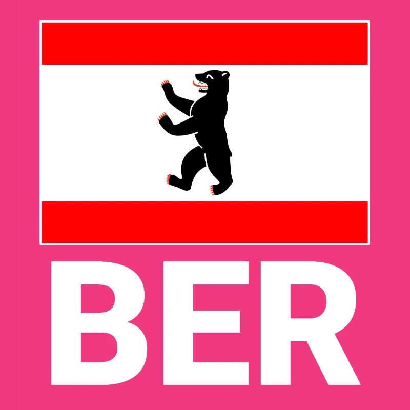 Drapeau de Berlin avec abréviation BER