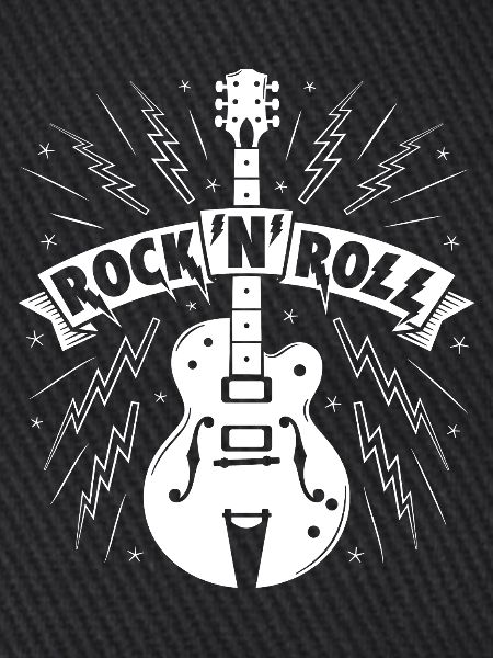 Rock'N'Roll-Banner mit Gitarre
