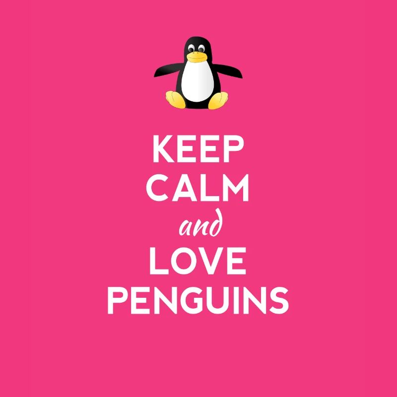 keep calm love Pinguine Linux nerd computer cpu lo