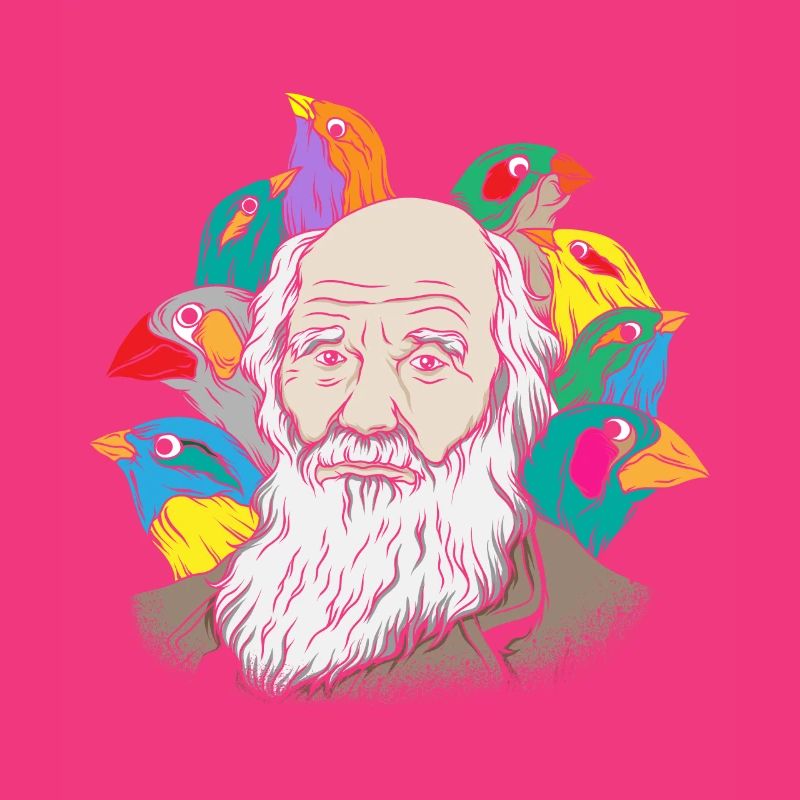 Charles Darwin Portrait Geschenk Evolution