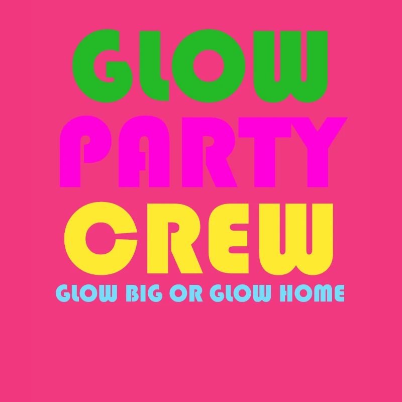 Lustiges Retro Glühen-Party-Crew-Glühen-großes oder Glühen-Haus
