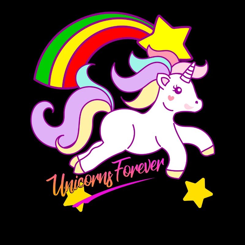 Regenbogen-Einhorn Forever