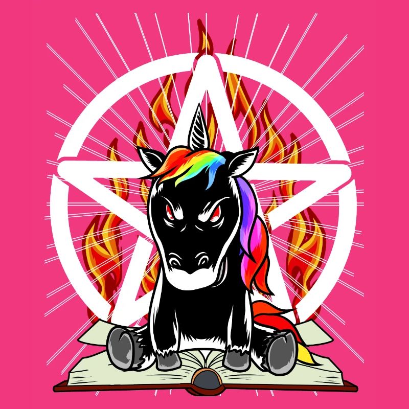 Satan Unicorn Pentagram Devilish Mythical Creature Evil