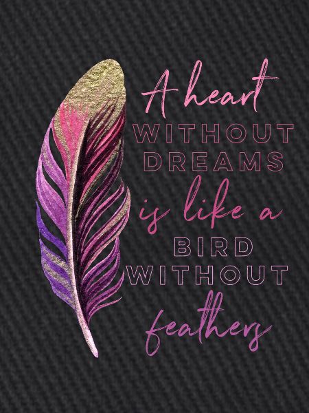Inspiration Spruch Feder