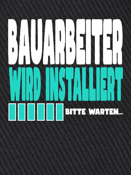 Bauarbeiter wird installiert