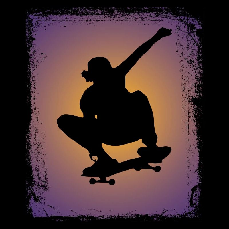 Skateboarding Skateboarder Silhouette