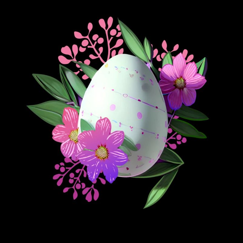 Blumen Osterei Floral