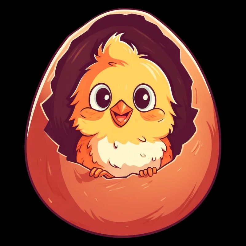 Chick in Egg - Charming Chicken Design