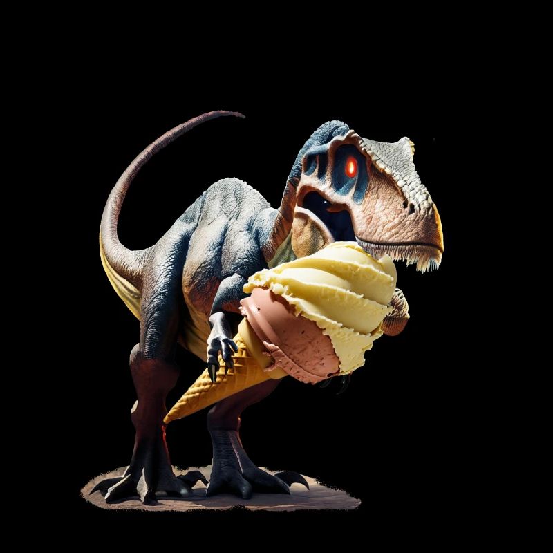 Eiszeit mit Dinosaurier