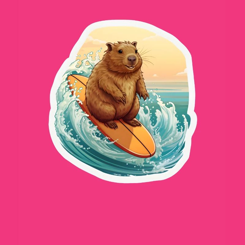 Capybara Surfer