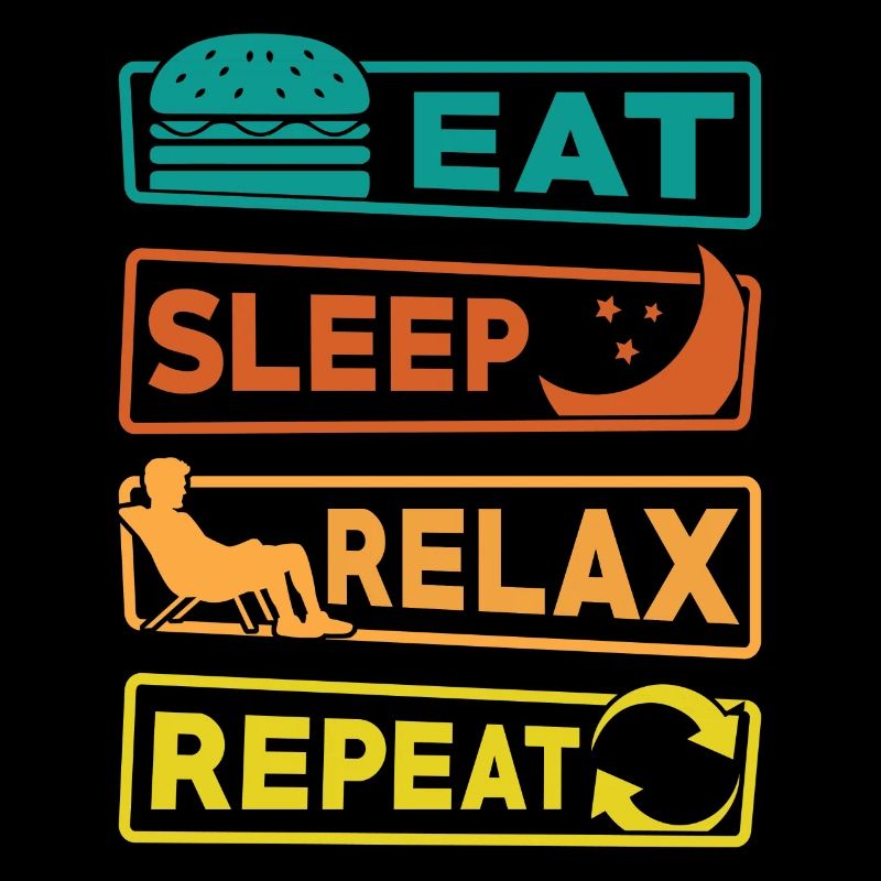 Eating, sleeping, relaxing,