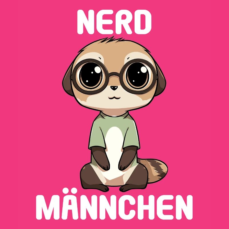 Nerdmännchen Junge Jungen Erdmännchen Nerdy Nerd